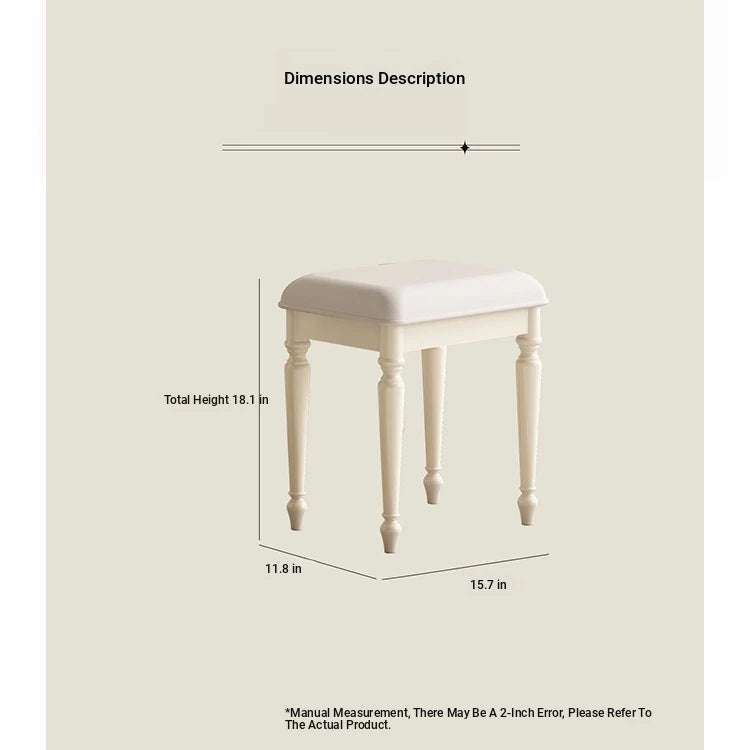 Cherry Wood Stool with Techno Fabric Cushion – Elegant & Stylish Seating for Any Room hl-4887