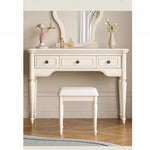 Elegant Cherry Wood Makeup Table with Glass Mirror and Comfort Stool - Stylish Vanity Set for Your Bedroom or Dressing Room hl-4888