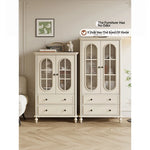 Elegant Cherry Wood and Pine Glass Cabinet Set for Stylish Home Storage hl-4889