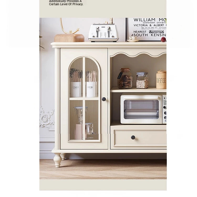 Elegant Cherry Wood Cabinet with Glass Doors – Multi-Layer Board Furniture for Stylish Storage Solutions hl-4893