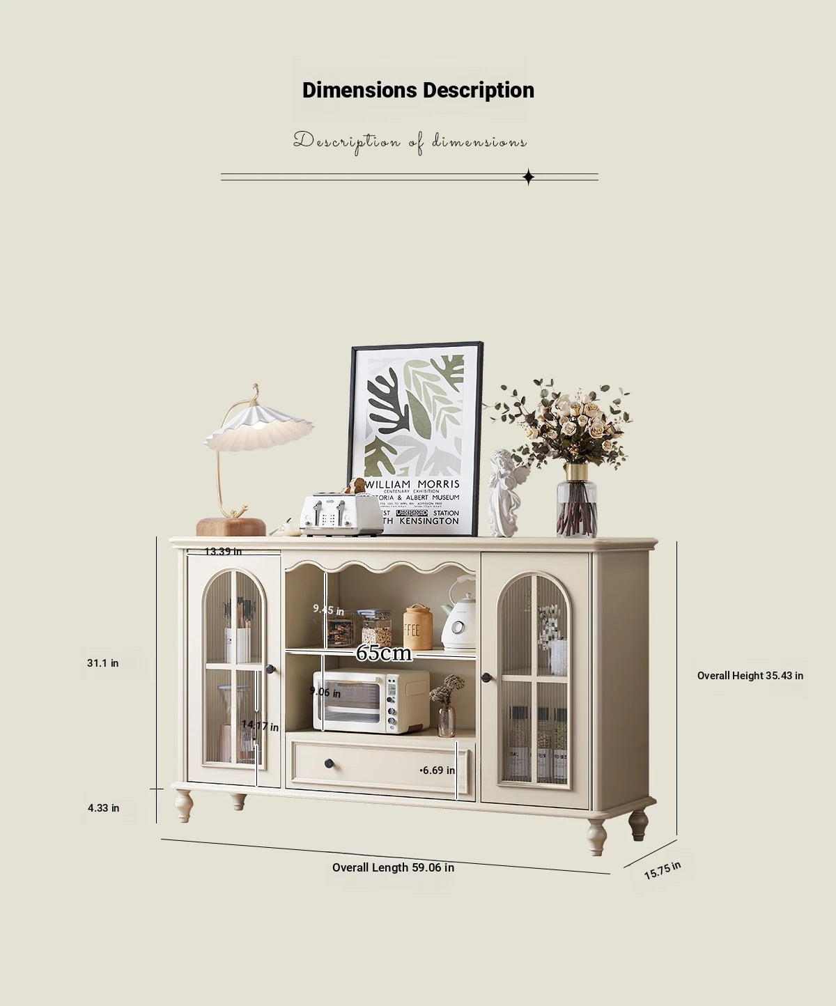 Elegant Cherry Wood Cabinet with Glass Doors – Multi-Layer Board Furniture for Stylish Storage Solutions hl-4893