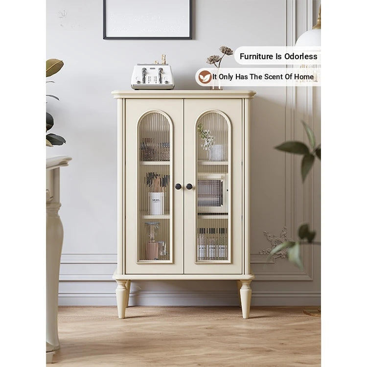 Elegant Cherry Wood Multi-Layer Glass Cabinet – Stylish Storage Solution for Home Décor hl-4894
