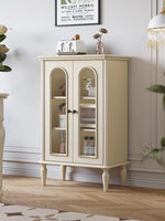 Elegant Cherry Wood Multi-Layer Glass Cabinet – Stylish Storage Solution for Home Décor hl-4894