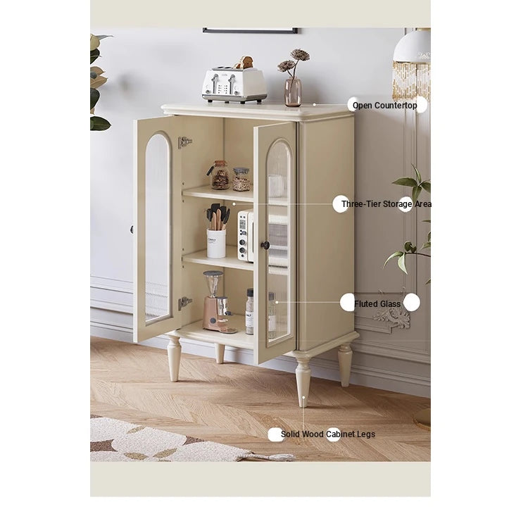 Elegant Cherry Wood Multi-Layer Glass Cabinet – Stylish Storage Solution for Home Décor hl-4894