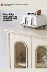 Elegant Cherry Wood Multi-Layer Glass Cabinet – Stylish Storage Solution for Home Décor hl-4894