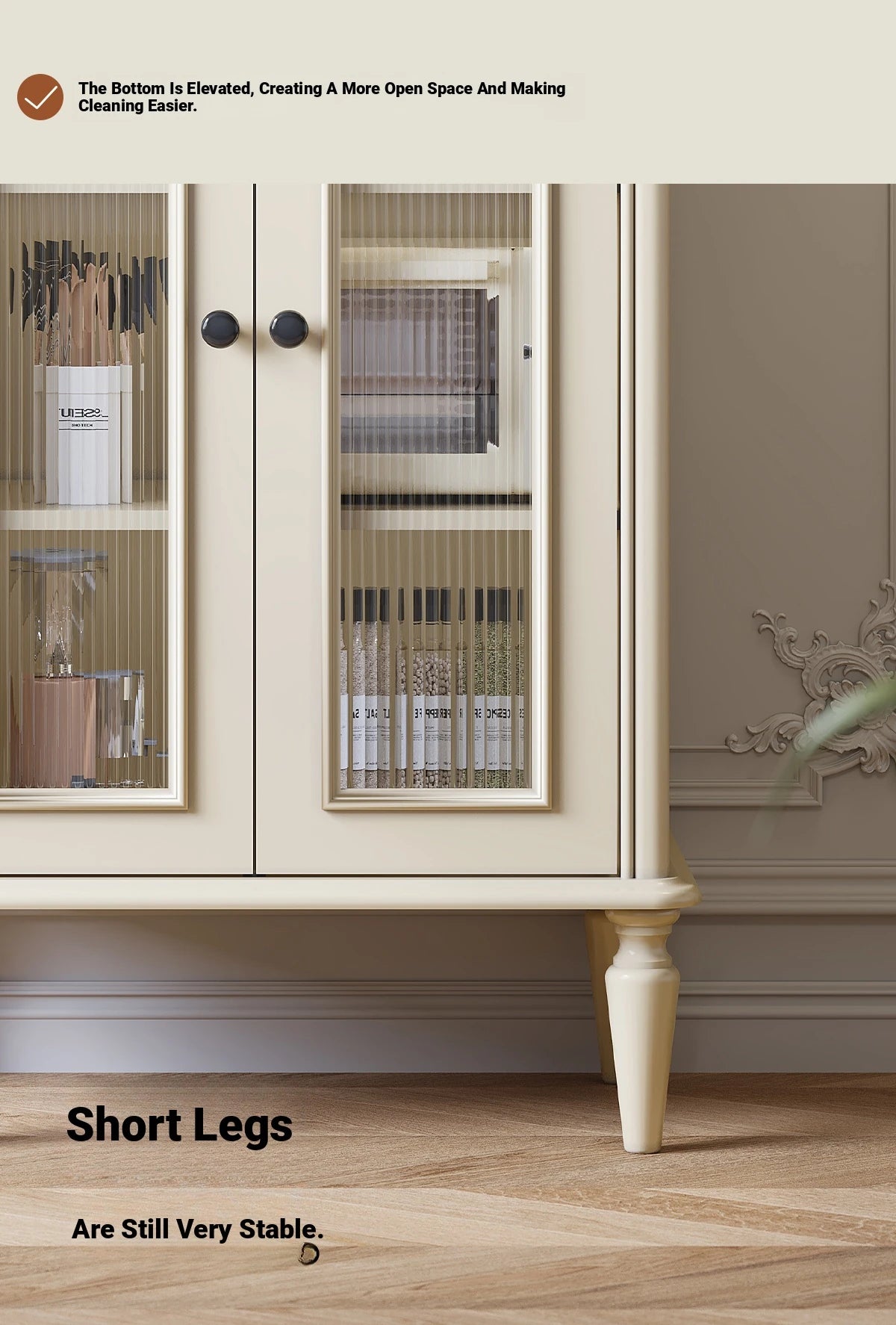 Elegant Cherry Wood Multi-Layer Glass Cabinet – Stylish Storage Solution for Home Décor hl-4894