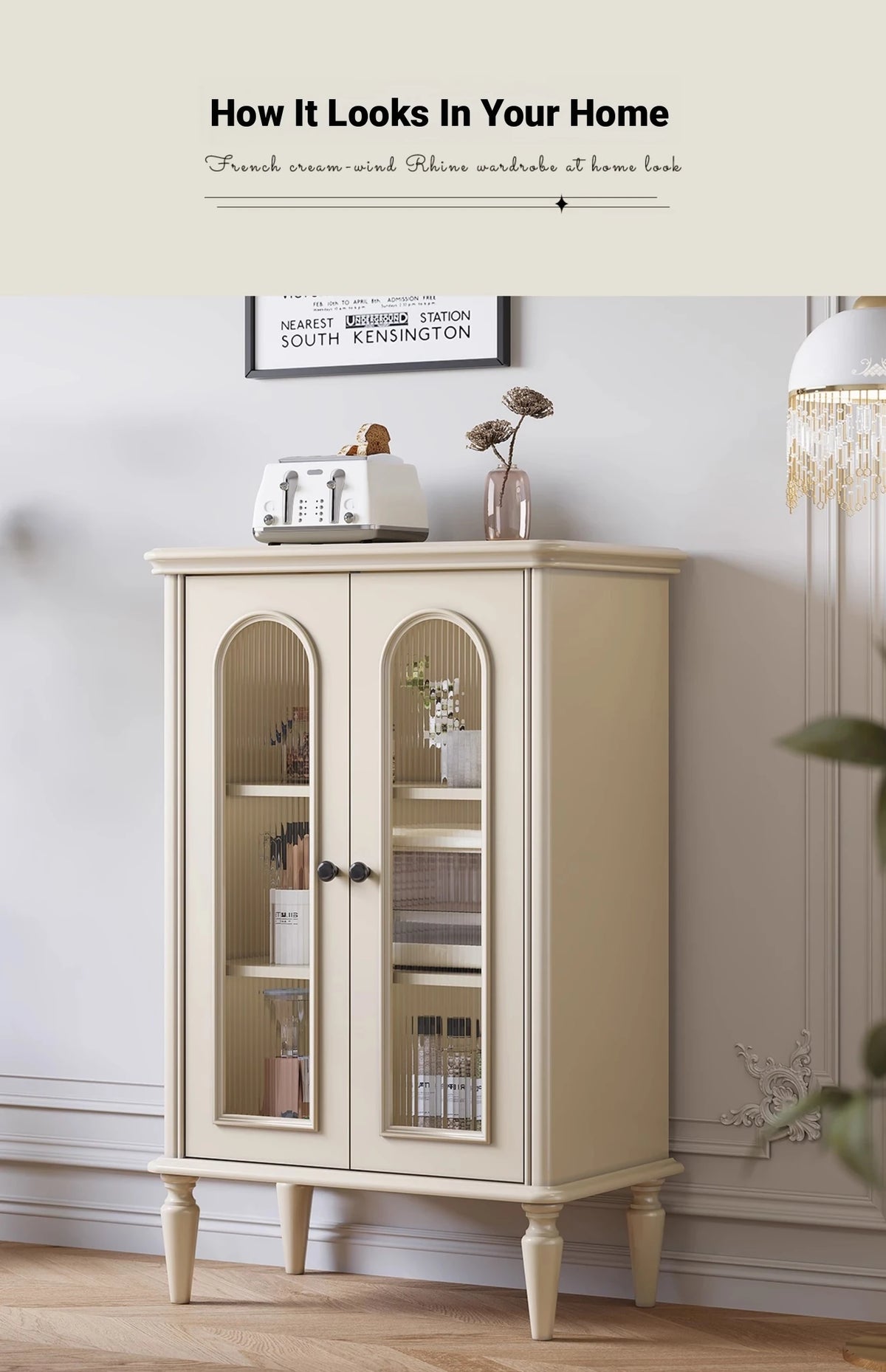 Elegant Cherry Wood Multi-Layer Glass Cabinet – Stylish Storage Solution for Home Décor hl-4894