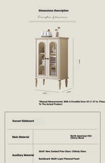 Elegant Cherry Wood Multi-Layer Glass Cabinet – Stylish Storage Solution for Home Décor hl-4894