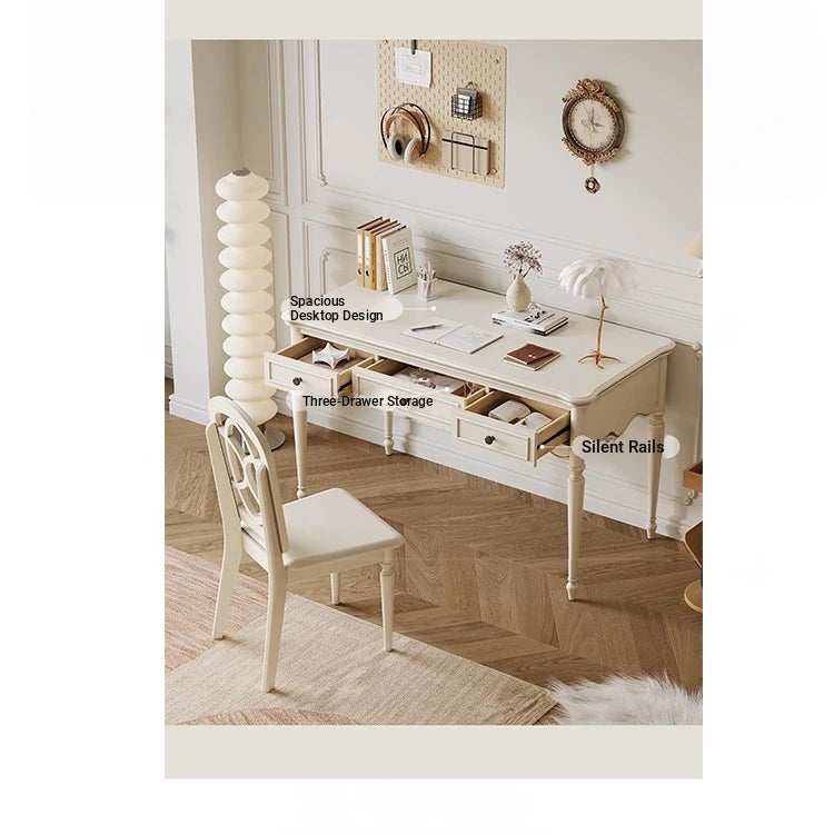 Elegant Cherry Wood Pine Table - Stylish Office and Home Desk for Productive Workspaces hl-4895