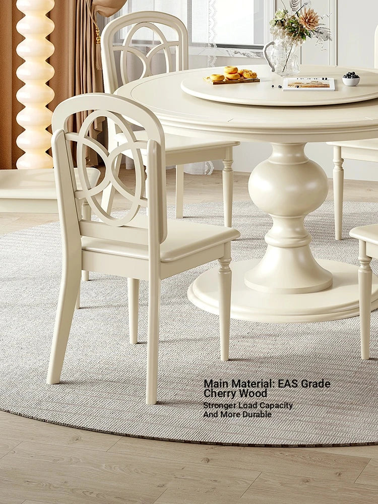 Elegant Cherry Wood Chair with Techno Fabric – Perfect for Modern Dining Spaces hl-4896
