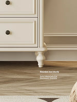 Elegant Cherry Wood Pine Cabinet with Glass Doors and Ample Storage - Perfect for Any Room hl-4897