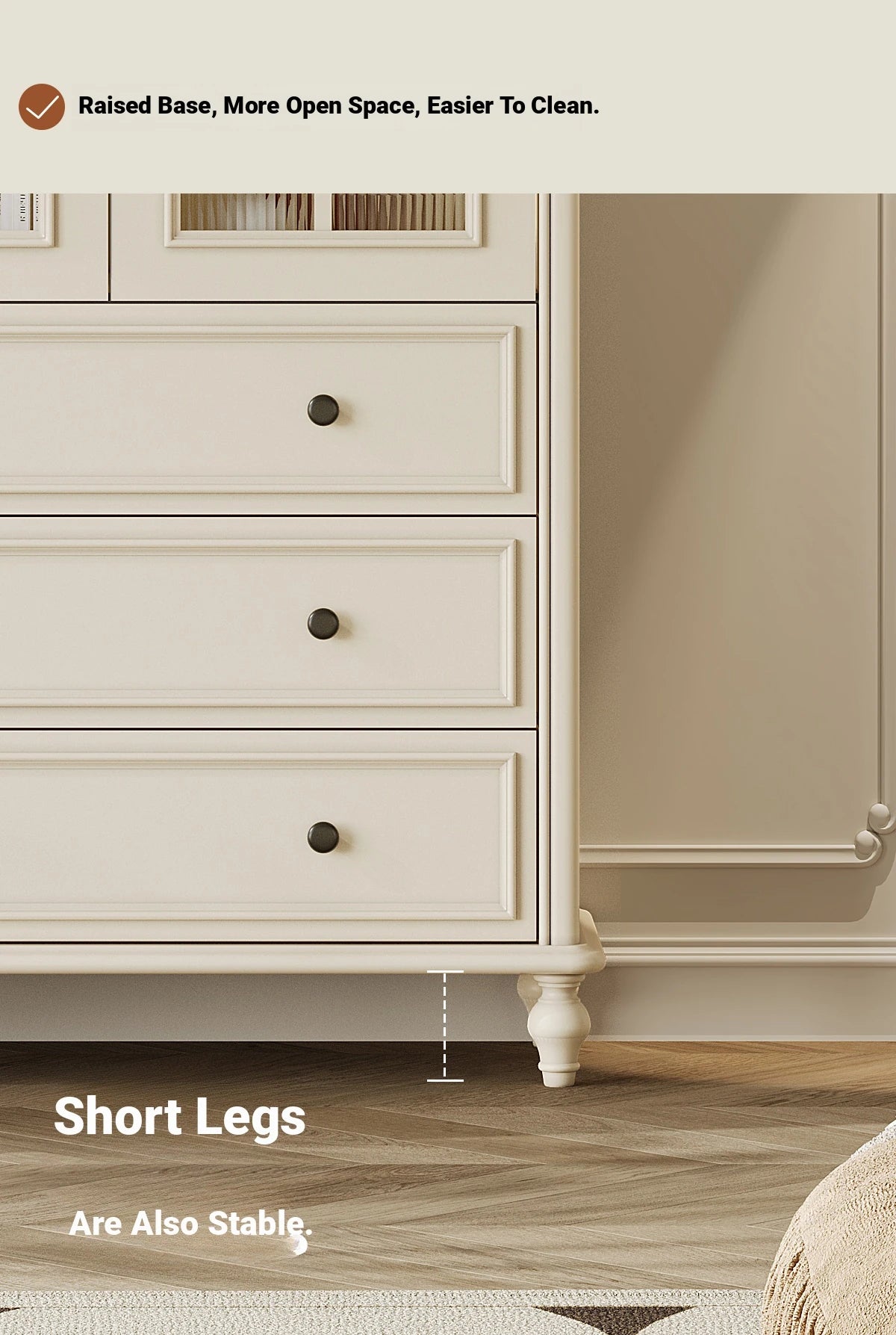 Elegant Cherry Wood Pine Cabinet with Glass Doors and Ample Storage - Perfect for Any Room hl-4897