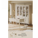 Elegant Cherry Wood Pine Cabinet with Glass Doors and Ample Storage - Perfect for Any Room hl-4897