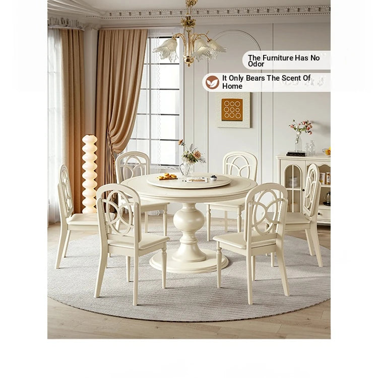 Elegant Cherry Wood Dining Table for Stylish Home Gatherings - Round Design with Classic Charm hl-4898