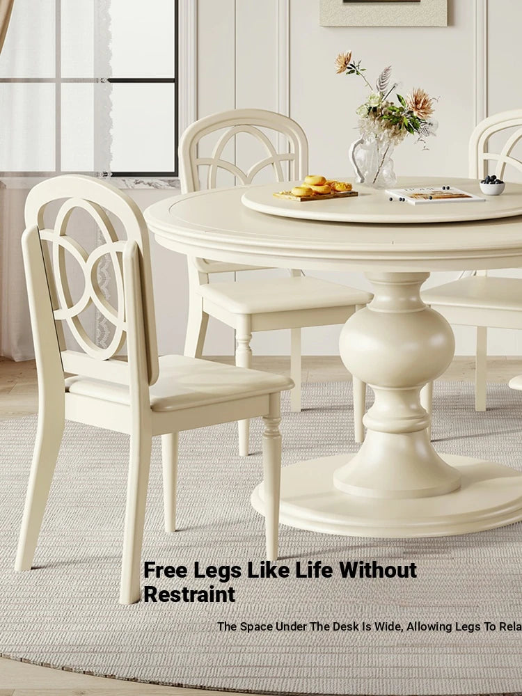 Elegant Cherry Wood Dining Table for Stylish Home Gatherings - Round Design with Classic Charm hl-4898