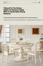 Elegant Cherry Wood Dining Table for Stylish Home Gatherings - Round Design with Classic Charm hl-4898