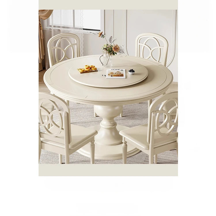 Elegant Cherry Wood Dining Table for Stylish Home Gatherings - Round Design with Classic Charm hl-4898