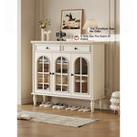 Elegant Cherry Wood Multi-Layer Board Cabinet with Glass Doors – Stylish Storage Solution for Your Home hl-4899