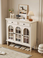 Elegant Cherry Wood Multi-Layer Board Cabinet with Glass Doors – Stylish Storage Solution for Your Home hl-4899