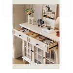 Elegant Cherry Wood Multi-Layer Board Cabinet with Glass Doors – Stylish Storage Solution for Your Home hl-4899