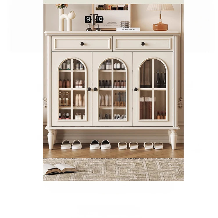 Elegant Cherry Wood Multi-Layer Board Cabinet with Glass Doors – Stylish Storage Solution for Your Home hl-4899