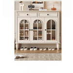 Elegant Cherry Wood Multi-Layer Board Cabinet with Glass Doors – Stylish Storage Solution for Your Home hl-4899