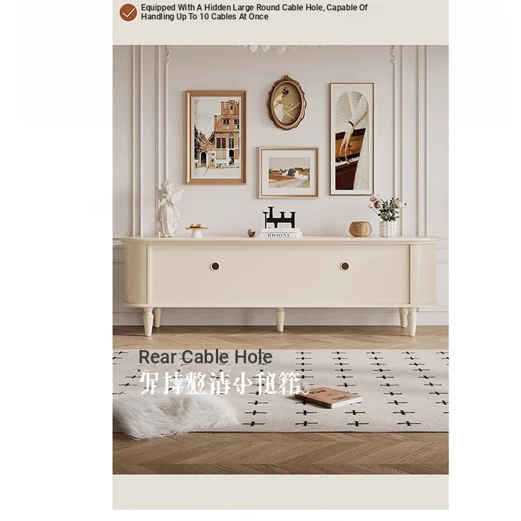 Elegant Cherry Wood TV Cabinet with Glass Doors - Stylish Storage for Your Living Room hl-4900