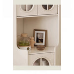 Elegant Cherry Wood & Pine Glass Cabinet - Stylish Home Storage Solutions for Modern Living hl-4904
