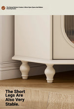Elegant Cherry Wood & Pine Glass Cabinet - Stylish Home Storage Solutions for Modern Living hl-4904