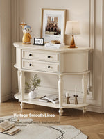 Elegant Cherry Wood Pine Cabinet with Dual Drawers - Stylish Storage Solution for Home Decor hl-4905