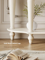 Elegant Cherry Wood Pine Cabinet with Dual Drawers - Stylish Storage Solution for Home Decor hl-4905