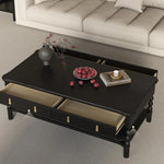 Modern Ash Wood Tea Table with Stylish Storage - Perfect for Elegant Living Rooms hld-4476