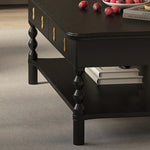 Modern Ash Wood Tea Table with Stylish Storage - Perfect for Elegant Living Rooms hld-4476
