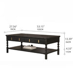 Modern Ash Wood Tea Table with Stylish Storage - Perfect for Elegant Living Rooms hld-4476