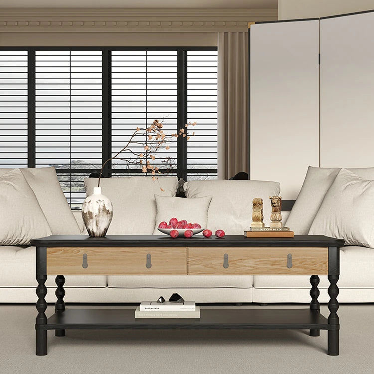 Elegant Ash Wood Tea Table - Stylish Multi-Layer Design for Modern Living Rooms hld-4477