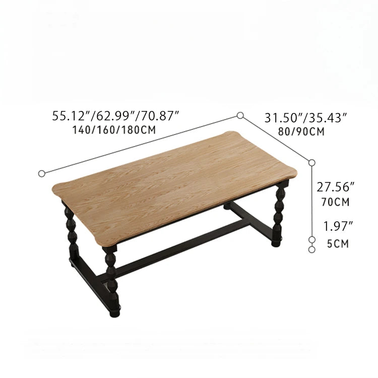 Elegant Ash Wood Dining Table - Premium Multi-Layer Board Design hld-4486