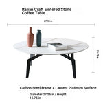 Elegant Sintered Stone Coffee Table - Modern Multi-layer Design for Chic Living Rooms hldjj-3021