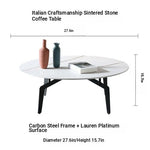 Elegant Sintered Stone Coffee Table - Modern Multi-layer Design for Chic Living Rooms hldjj-3021