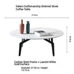 Elegant Sintered Stone Coffee Table - Modern Multi-layer Design for Chic Living Rooms hldjj-3021