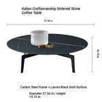 Elegant Sintered Stone Coffee Table - Modern Multi-layer Design for Chic Living Rooms hldjj-3021