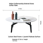 Elegant Sintered Stone Coffee Table - Modern Multi-layer Design for Chic Living Rooms hldjj-3021