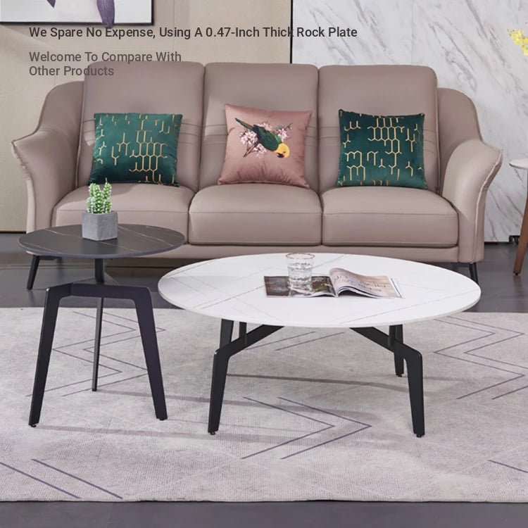 Elegant Sintered Stone Coffee Table - Modern Multi-layer Design for Chic Living Rooms hldjj-3021