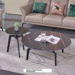 Elegant Sintered Stone Coffee Table - Modern Multi-layer Design for Chic Living Rooms hldjj-3021