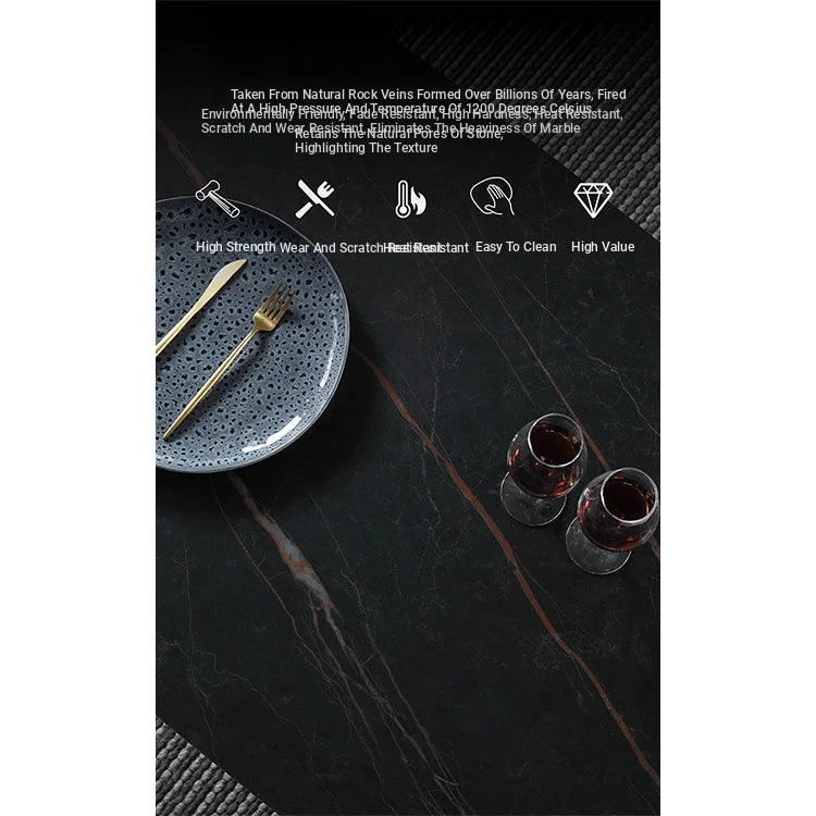 Modern Sintered Stone Coffee Table with Elegant Design - Perfect for Living Room Décor hldjj-3022