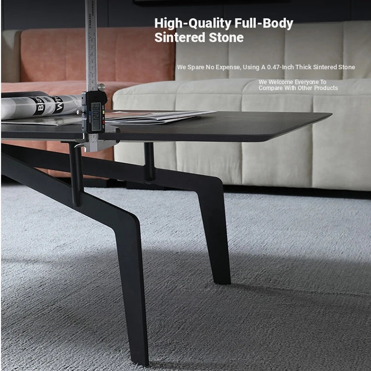 Modern Sintered Stone Coffee Table with Elegant Design - Perfect for Living Room Décor hldjj-3022