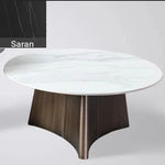 Elegant Sintered Stone Coffee Table Set - Modern Round Design for Living Room Decor hldjj-3023
