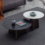 Elegant Sintered Stone Coffee Table Set - Modern Round Design for Living Room Decor hldjj-3023
