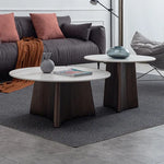 Elegant Sintered Stone Coffee Table Set - Modern Round Design for Living Room Decor hldjj-3023