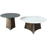 Elegant Sintered Stone Coffee Table Set - Modern Round Design for Living Room Decor hldjj-3023