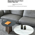 Elegant Sintered Stone Coffee Table Set - Modern Round Design for Living Room Decor hldjj-3023